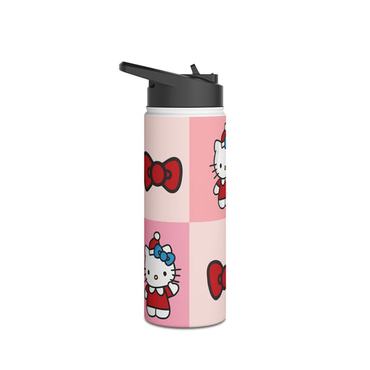 Little Miss Kitty Stainless Steel Water Bottle, Standard Lid