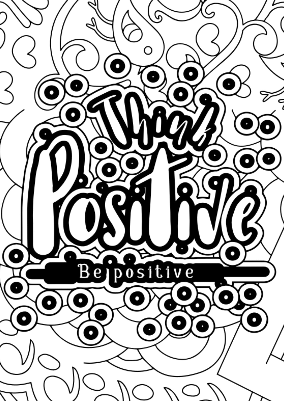 Positive Vibes Only - Digital Coloring Book