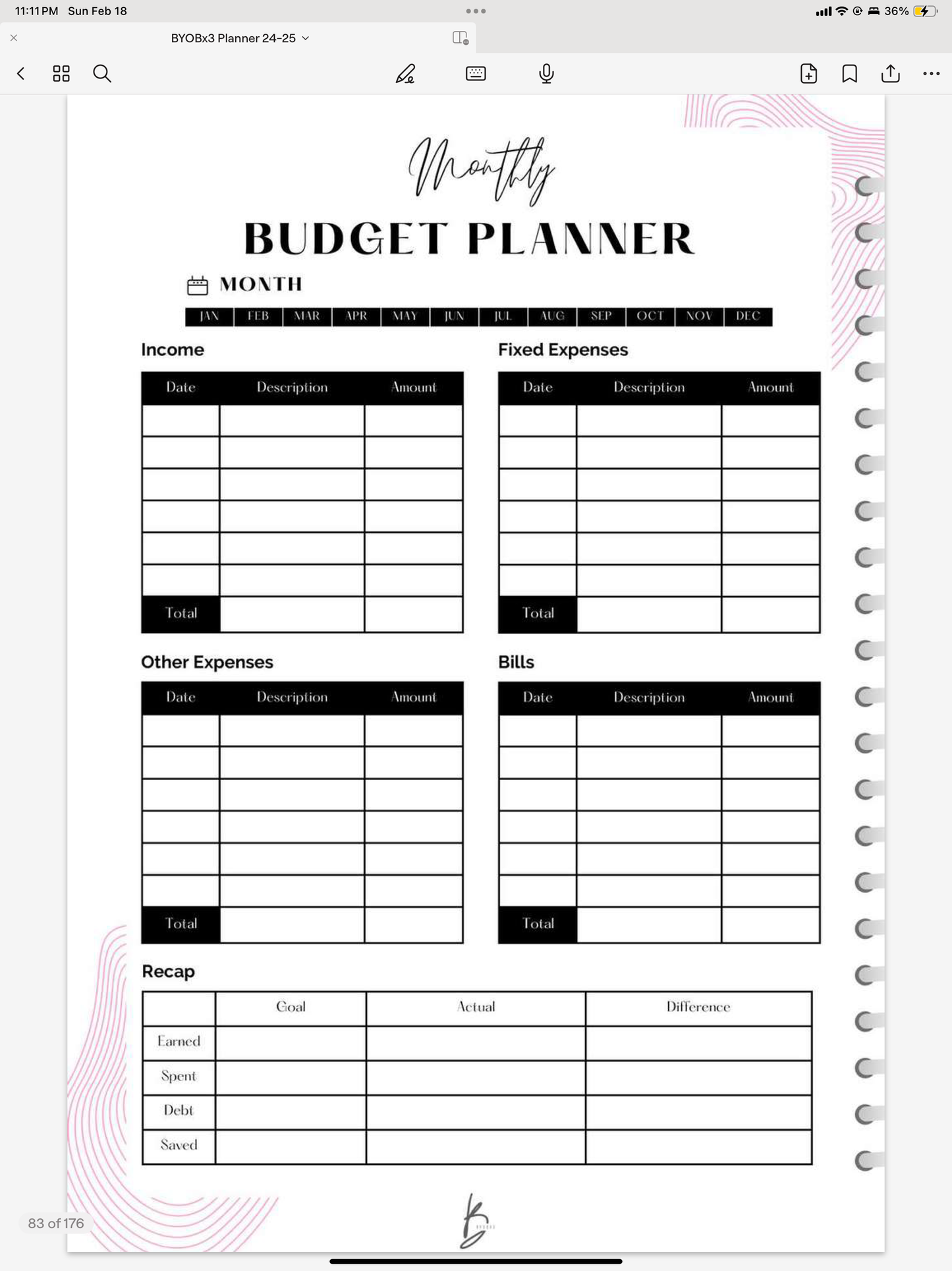 Make A F’n Plan - 2 Year Digital Planner