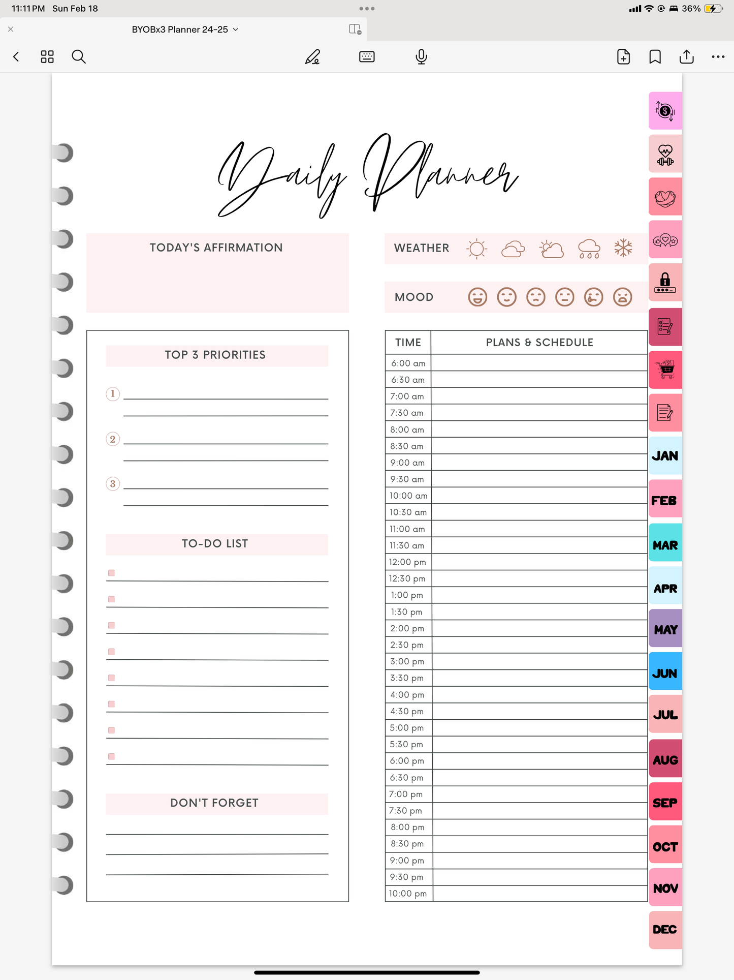 Make A F’n Plan - 2 Year Digital Planner